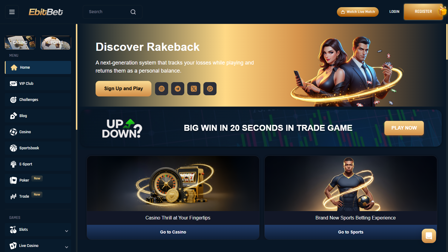 EbitBet Casino Desktop screenshot