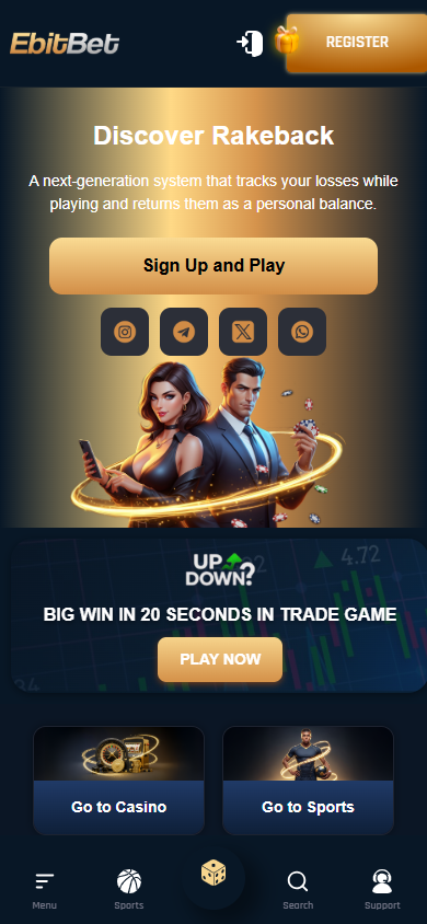 EbitBet Casino Mobile screenshot
